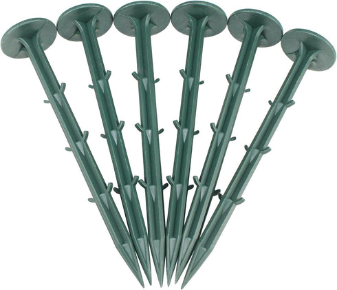 50/100/150 Pack 6 Inch Plastic Garden Lawn Stakes, Landscape Anchors Rustproof Spikes for Ground Lawn Edging, Weed Fabric, Tarp, Christmas Yard De...