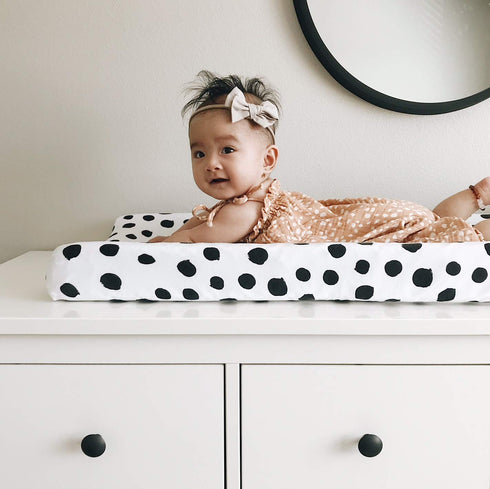 Changing Pad Cover Set | Cradle Sheet 2 Pack 100% Jersey Cotton Black and White Abstract Stripes and Dots by Ely's & Co...