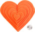 Playfully Ever After 1 to 6 inch Multi-Size Pack 24pc Felt Hearts (Orange)...