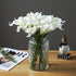 Duovlo 20pcs Calla Lily Bridal Wedding Bouquet Lataex Real Touch Artificial Flower Home Party Decor (Pure White)...