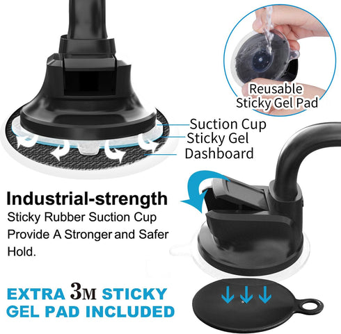 APPS2Car Magnetic Car Phone Holder Mount with 6 Strong Magnets, Windshield Dashboard Magnetic Suction Cup Phone Holder for Car, fit Most Smartphon...
