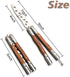 Little World Butterfly Knife - 1 Pack Trainer Practice Tool Steel Metal - Folding Knife Unsharpened with Wood Handle - Training Knife Practicing F...