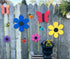 GIFTME 5 Metal Garden Wall Art Decorative Set of 4 Cute Ladybugs Outdoor Wall Sculptures...