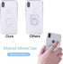 Cell Phone Ring Holder Stand Transparent Finger Grip Loop 360 Degree Rotation Finger Ring Stand (4 X Silver)...