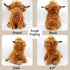 Highland Cows Stuffed Animal Scottish Highland Cows Plush Toy Cute Farm Plushie Christmas Birthday Present for Adults Boys Girls (Brown, 11 in)...