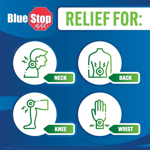 Blue Stop Max Muscle & Joint Relief Gel: Fast-Acting Sore Muscle, Back & Neck Relief Cream, Numbing Emu Oil Formula for Ankle, Leg Cramps, Tennis ...