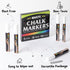 QUEFE 8pcs Chalk Markers, 3mm 6mm 10mm Liquid Chalk Markers Dry Erase Marker Pens for Blackboard, Chalkboard Markers with Reversible Tip and Chalk...