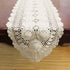 KEPSWET Cotton Handmade Crochet Lace Oval Table Runner Dresser Console Coffee Table TV Stand Decor Beige 14x60 inch...