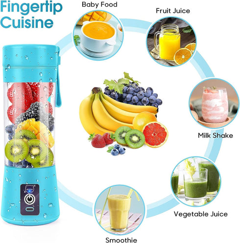 Portable Blender for Shakes and Smoothies, Personal Blender, Travel Lid for Kitchen, Office, Travel, Picnic, Gym & Travel, Personal Size Blenders ...