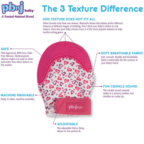 Silicone Infant Teething Mitten Teether Glove Mitt Toy - ABC 2pk...
