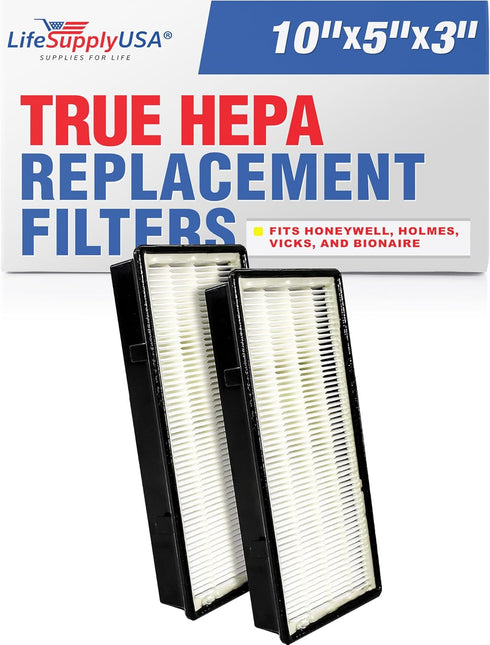 LifeSupplyUSA True HEPA Filter Replacement Compatible with Holmes AER1 HAPF300/HAPF30 (D Filter) and Bionaire BAP536/BAP516 (2-Pack)...