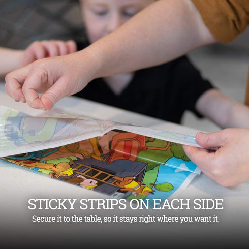 Klean Kids Disposable Placemats for Baby, 40 Pack Sticky Toddler Placemat for Restaurants | 12" X 18" Kids Placemat, Fun Design Baby Place Mat for...