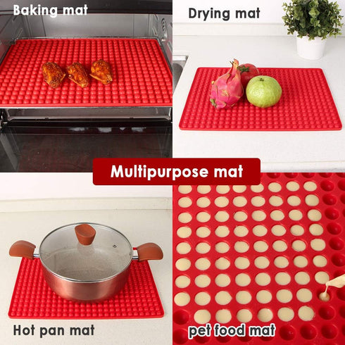 Webake Mini Round Silicone Molds, Semi Sphere Gummy Candy Chocolate Chip Molds, Baking Mat Cooking Sheet For Pets, Dog Treat Pan, Small Dot Cake D...
