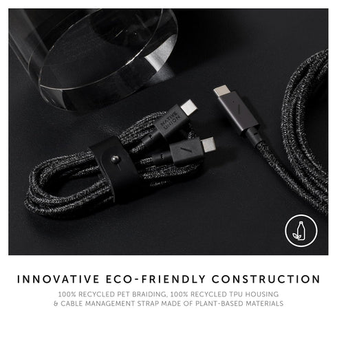 Native Union Type-C Belt Cable - USB-C to USB-C 4ft Ultra-Strong Charging Cable Compatible with iPhone 15, 15 Plus, 15 Pro, 15 Pro Max, iPad Pro, ...