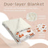 SANDJEST Fox Baby Blankets for Girl Boy - 30 x 40 Minky Blanket with Double Layer Dotted Backing for Infant Nursery Newborn Toddler...
