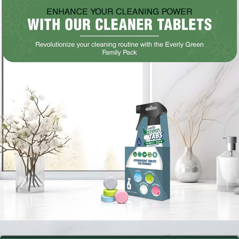 All Purpose Cleaner Tablets – Family Pack – Natural Kitchen Cleaner – Glass, Bathroom & Water Stain Remover – Eco-Friendly – Bathtub Cleaner – Cle...