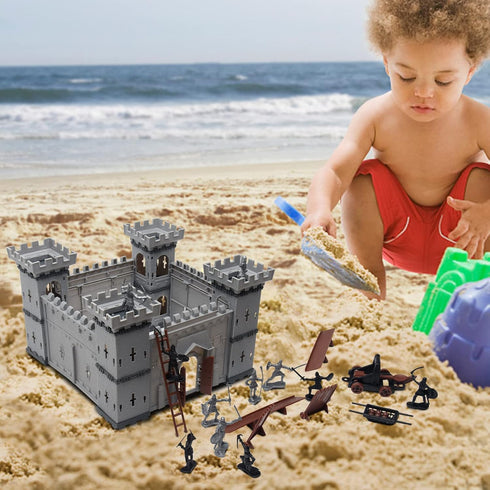 Medieval Castle Toys,Knight Game Soldier Model Building Accessories, DIY Assembled Castle Model Set,Playset Gifts...