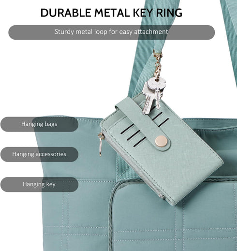 POIUGOYA Slim Wallet for Women,RFID Blocking Bifold Credit Card Holder with Zipper Coin Pocket,ID Window,Keychain...