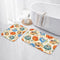 ArtSocket Pumpkins Bathroom Rugs and Mats Sets 2 Piece, Maple Leaves Autumn Bathroom Rugs Non Slip, Fall Orange Absorbent Microfiber Memory Foam B...