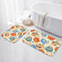 ArtSocket Pumpkins Bathroom Rugs and Mats Sets 2 Piece, Maple Leaves Autumn Bathroom Rugs Non Slip, Fall Orange Absorbent Microfiber Memory Foam B...