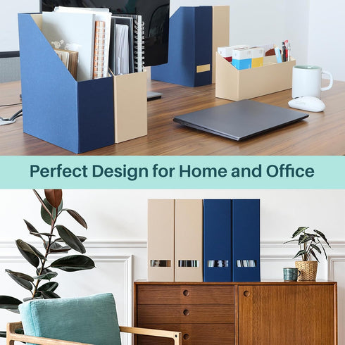 Magazine Holder - File Holder and Desk Organizer, Paperboard Book Organizer and Storage Box for Documents, Magazine Holder Rack for Classroom, Hom...