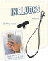 Smartish Phone Wristlet - Case Clinger - Universal iPhone Holder with Detachable Wrist Strap Loop - Black Vegan Leather......