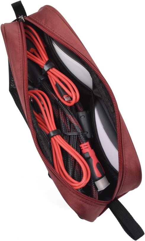 Universal Electronics Accessories Travel Organizer - Zipper Mesh Adapter Case for Laptop, Notebook, Tablet, Power, Mouse, Cord, USB Accessories - ...