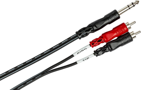 Hosa TRS-203 Insert Cable 1/4 Inches TRS to Dual RCA - 9 Feet...