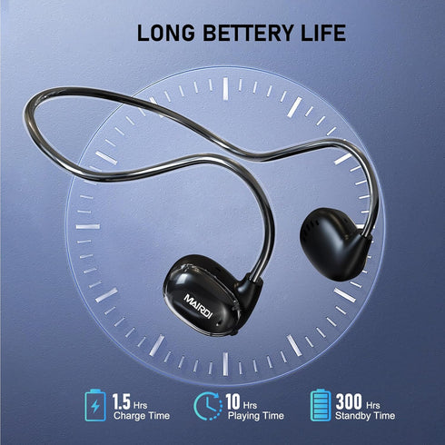 MAIRDI Air Conduction Headphone Wireless, Bluetooth 5.3 Open Ear Headphone with Microphone, 10H Playtime, Sport Headphone for Running Bicycling Cl...