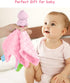 Baby Security Blanket,Soft Lovey Blanket Unisex Lovie Baby Gifts for Newborn Boys and Girls Snuggle Toy Stuffed Animal for Infant and Toddler (Pin...