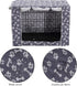 Pethiy Dog Crate Cover Durable Polyester Pet Kennel Cover Universal Fit for Wire Dog Crate - Fits Most 24 inch Dog Crates - Cover only-Sky Gray-24...
