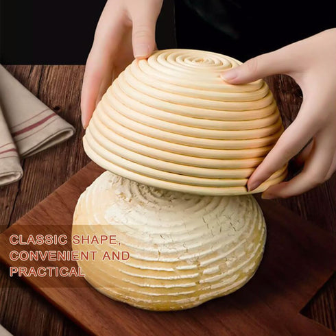 Round Bread Proofing Baskets 9 Inch with Liner Round Dough Proofing Bowls for Home Bread Making and Baking Set of 2...