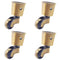 Luomorgo 4 Pack Antique Caster Cups Furniture Casters Wheels Zinc Alloy Swivel Cup Casters Round Cup Castor for Cabinet Piano Table Chair...