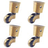 Luomorgo 4 Pack Antique Caster Cups Furniture Casters Wheels Zinc Alloy Swivel Cup Casters Round Cup Castor for Cabinet Piano Table Chair...