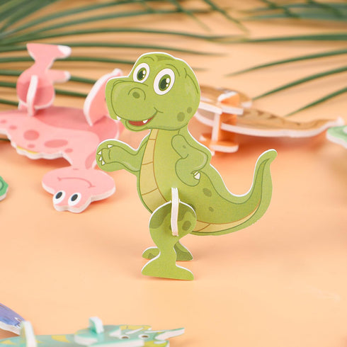Educational 3D Cartoon Puzzles for Kids,25 Pcs 3D Dinosaur Animal Learning Educational Paper Puzzle Game for DIY Crafts Birthday Party Favor Gifts...
