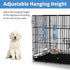 Anti-Slip Dog Bowls, 2 Pack Stainless Steel Dog Bowl Hanging on Cage, Pet Water and Food Bowls for Cats and Dogs, Dry and Wet Foods, with Non-Slip...