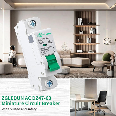 Miniature Circuit Breaker - 3 Pcs 110V/240V MCB DZ47-63 Mini Home Circuit Breaker 2 Pole 16A...