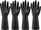 Bamllum 4 Pairs Rubber Kitchen Dishwashing Gloves - Reusable Household Cleaning Gloves for Washing Dishes and Cleaning Tasks, Flexible Long-lastin...