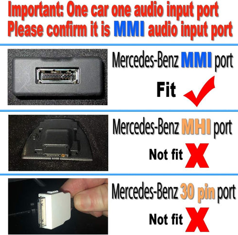 Bluetooth Kit Compatible with Mercedes-Benz MMI Car Interface Adapter iPhone Android iPod Integration Music AUX Connector...