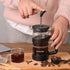 Sivaphe Small French Press 12oz Light-weight Durable High Borosilicate Carafe/Tea Maker Single Serve Coffee Press Frothed Brewer...