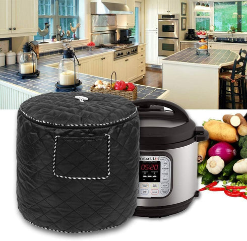 Air Fryer Cover Also for 6 Quart Instant Pot and Electric Pressure Cooker with Pocket, Dust-Proof Cover for Electric Appliance (Black)...