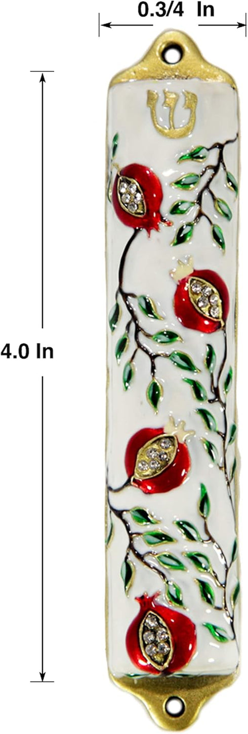 Door Mezuzah Case Modern Pomegranate Tree Design 4" Jewish Mezuzah Cover Home Blessing...