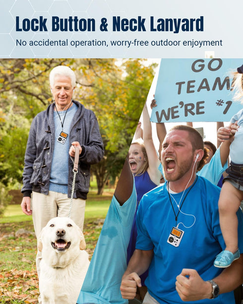 PRUNUS Pocket AM FM Radio Portable with Stereo Earphone, Battery Operated Radio by 2 AAA, Manual Preset, Large Screen, Lock Key Walkman Radio, Sle...