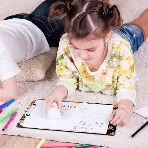 Rimilak Wood Clipboard, 8.5x11" Paper Letter Size Clipboards, Cute Custom Pattern, Fun Design Clip Board for Teachers, Kid, Woman, Back to School,...