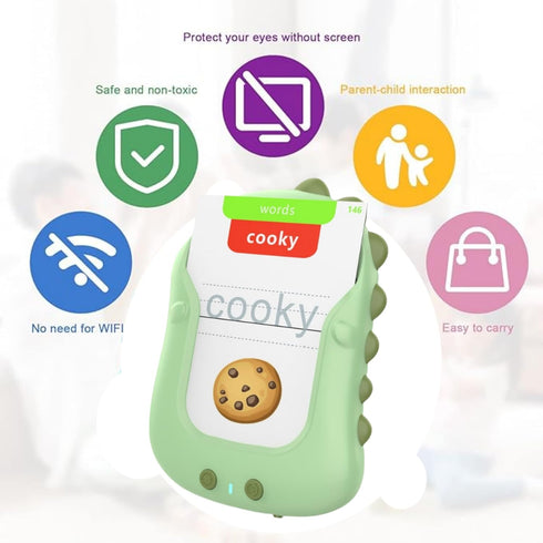 Talking Flash Cards Reusable Writing Drawing Montessori Toys for Toddlers Learning Toys for Pocket Speech Therapy Toys for Ages 1-6 Year Old Kids,...