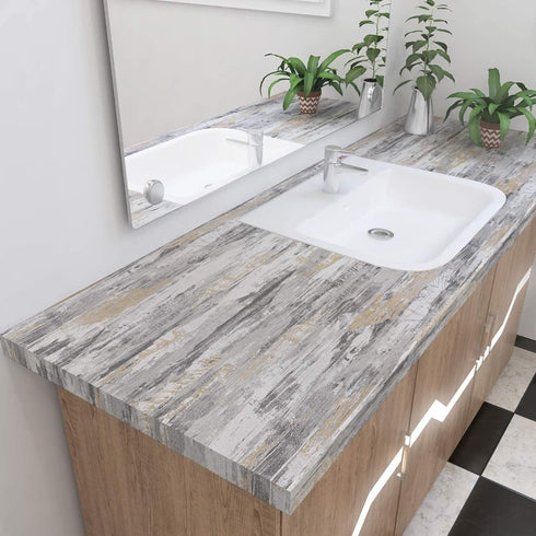 YENHOME Textured Wallpaper Stick and Peel 17.7"X118" Grey Wallpaper Peel and Stick on Concrete Wallpaper Decorative Contact Paper for Accent Walls...