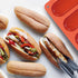Webake Hot Dog Bun Pan, 2 Pack SIlicone Hotdog Bun Molds Nonstick Bread Forms Mini Baguette Sandwich Baking Tray for Hot Dog Bun Rolls Cake and Ec...
