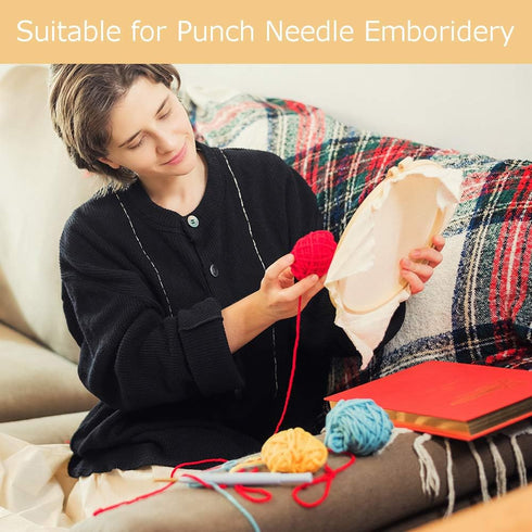 Pllieay Tufting Cloth Punch Needle Fabric, Embroidery Fabric, Monks Cloth for Punch Needle Embroidery Rug-Punch & Pinch Needle, 26.4 x 19.3 Inch...