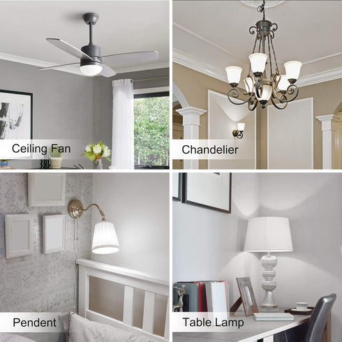 Cotanic 8 Pack Ceiling Fan Light Bulb 5000K Daylight, E26 Base A15 LED Bulb 60W Equivalent, 6W Small Light Bulb for Refrigertaor, Chandelier Light...