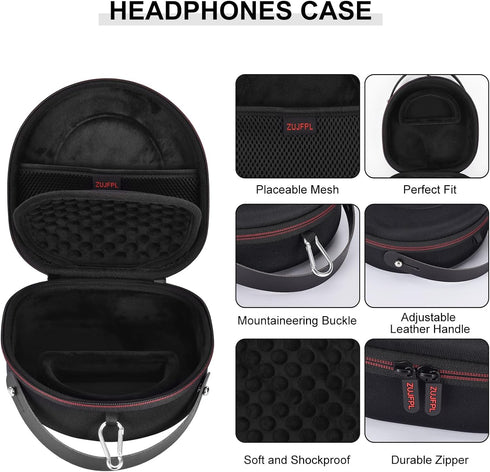EVA Hard Case for JBL Tune 710BT?JBL Tune 720BT?JBL Tune 770NC ?Sony WH-CH710N/WH-CH720N/WH-CH702N Noise Canceling Wireless Headphones,Premium Tra...